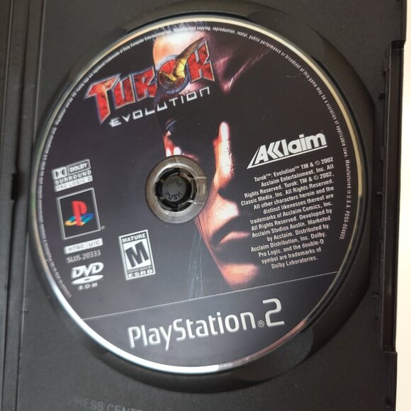 Turok Evolution Sony PS2 PlayStation 2 Disc Case Manual Tested Working 2002 - Picture 13 of 14